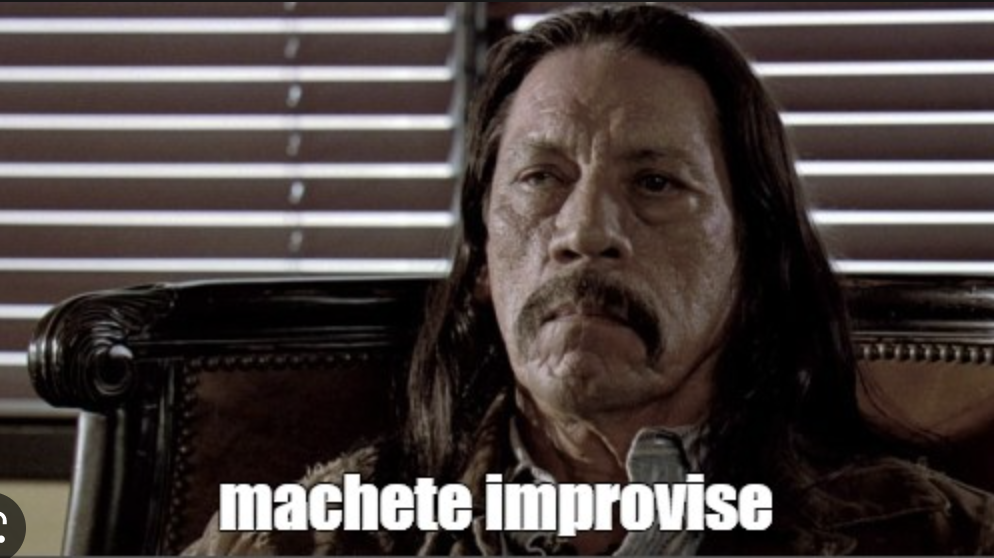 Machete don't text.